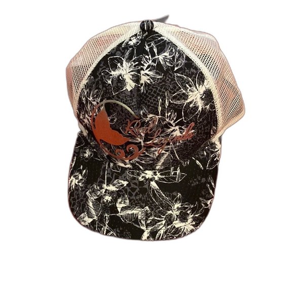 Reel Legends Hisbiscus Camo Snap Back Hat Black One Size - Picture 1 of 5